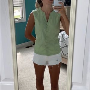 Talbots Tank Top, Green, Sleeveless, Small